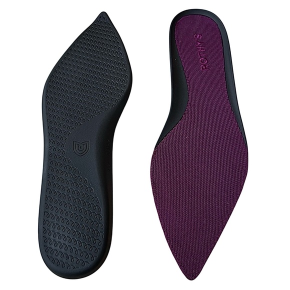 ROTHY’s “The Point II” Maroon & Gold Woven Flats - Picture 14 of 14